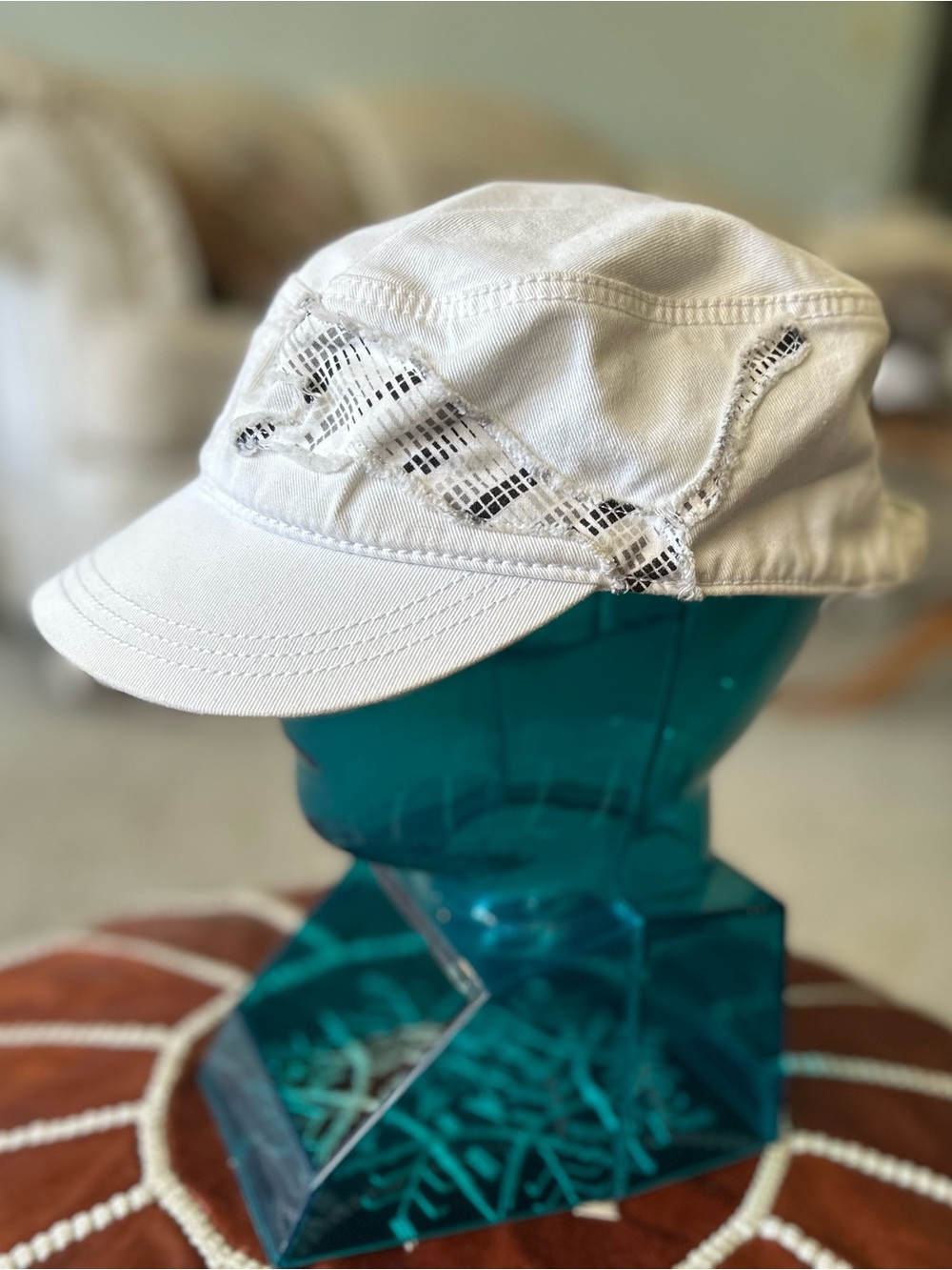 PUMA white flat-top cap, OS